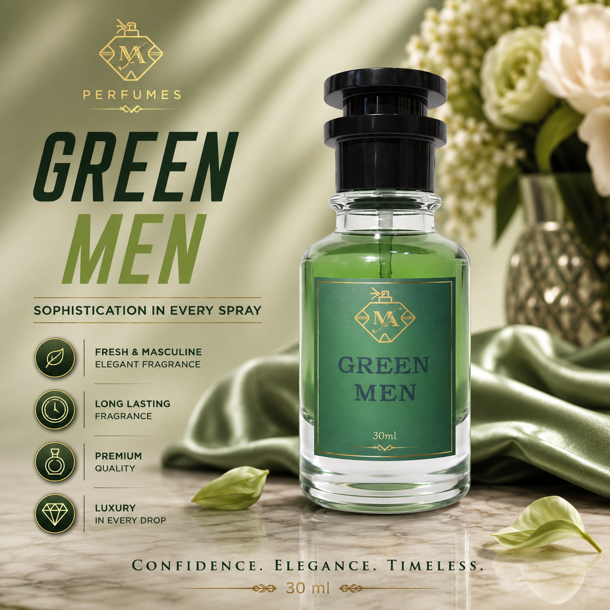 Green Man – Fresh & Long Lasting Perfume for Men | MA PERFUMES