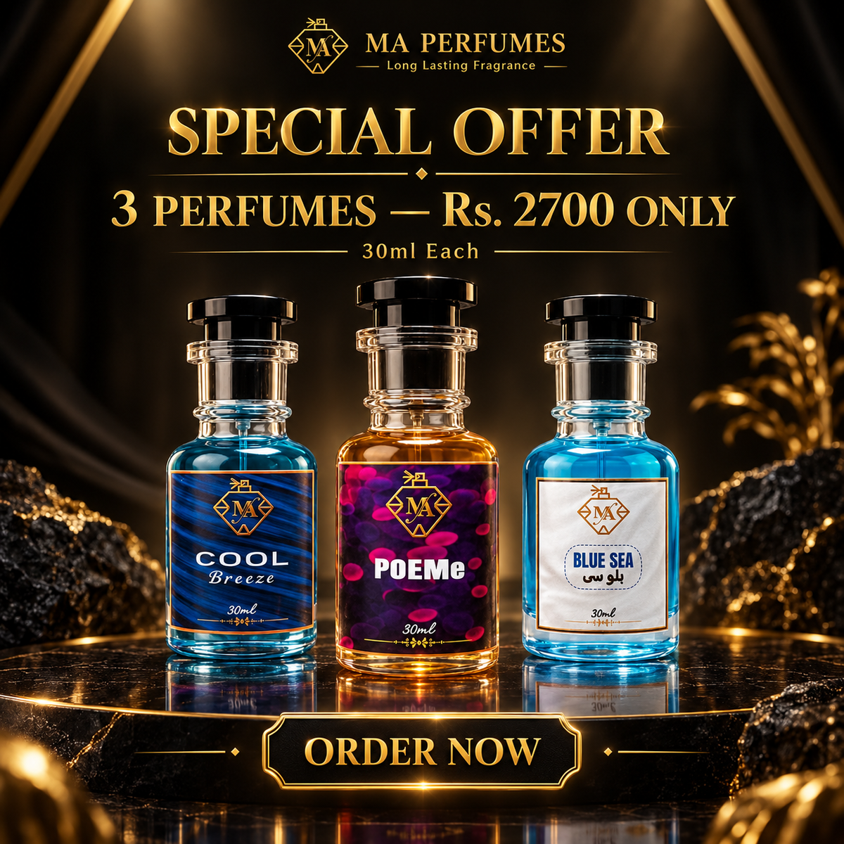3 Perfumes Special Offer – 30ml Each | MA PERFUMES
